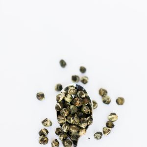 Hand rolled pure green tea pearls