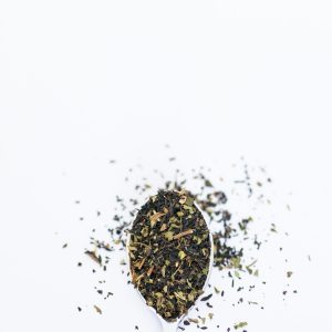 Black Loose Leaf tea, vanilla, peppermint